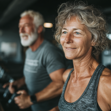 Grup de seniori la yoga